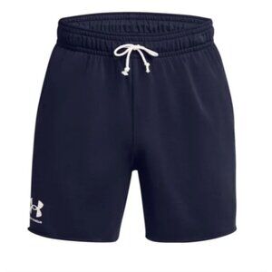 UnderArmour NEW Rival Terry 6in Shorts Black Men's XL Gym Activewear Athleisure